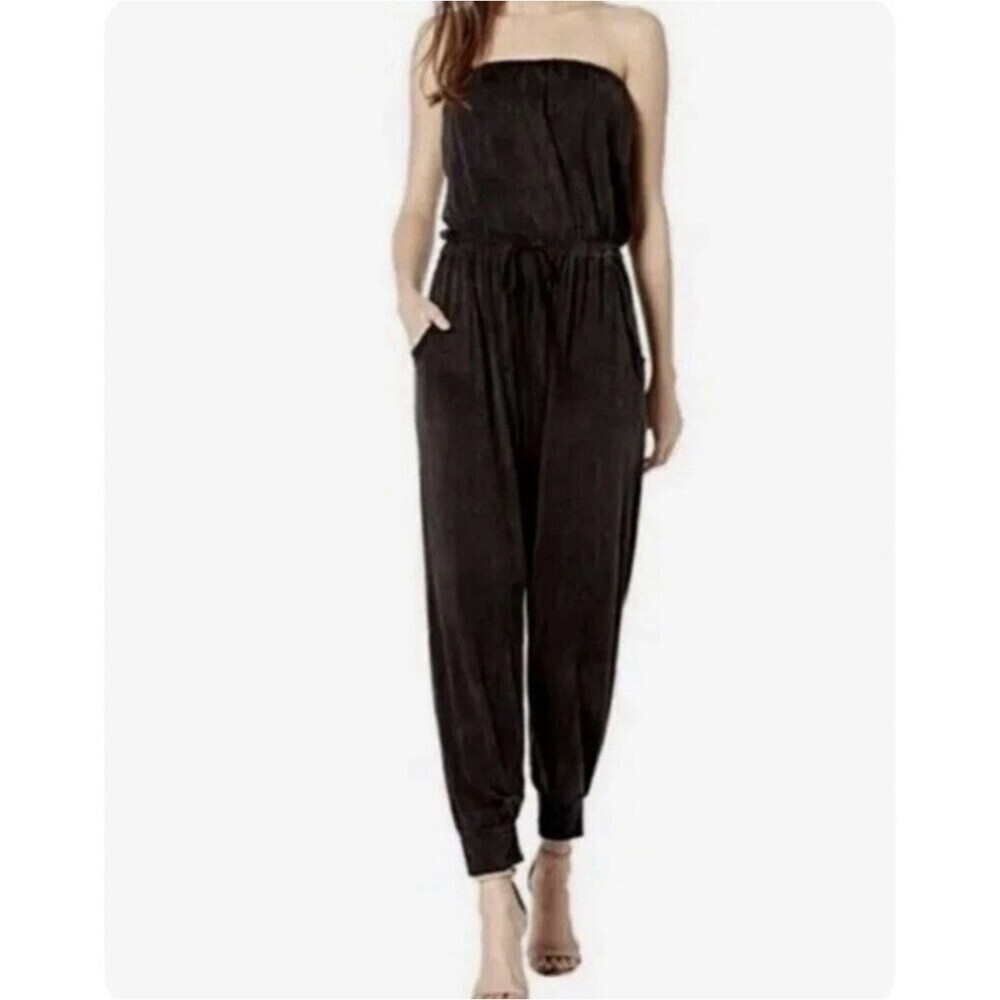 NWOT Young, Fabulous & Broke Gray Strapless Jumpsuit Size XS